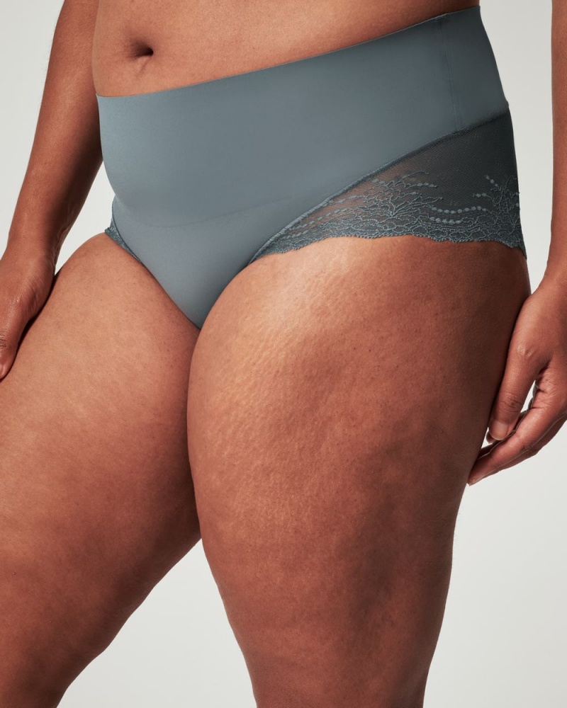 Blue Grey Spanx Undie-tectable® Lace Hi-Hipster Panty | BUVMF-7692