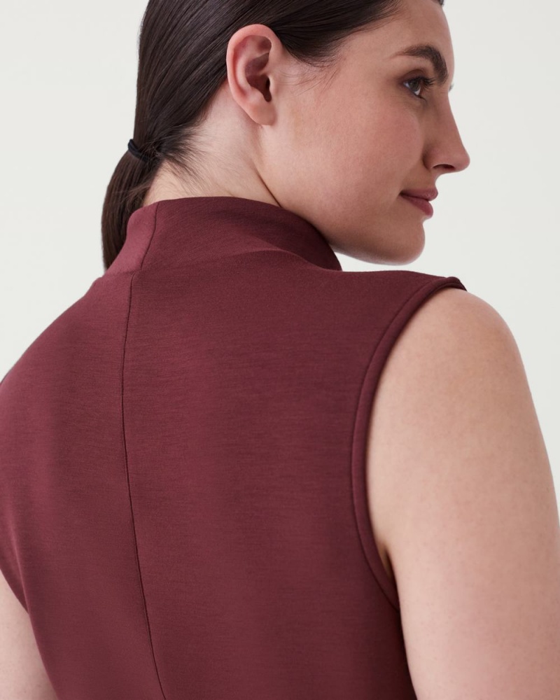 Brown Spanx AirEssentials Mock Neck Top | MPRID-6574