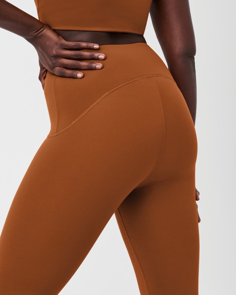 Brown Spanx Booty Boost® Active 7/8 Leggings | HXKUO-0247