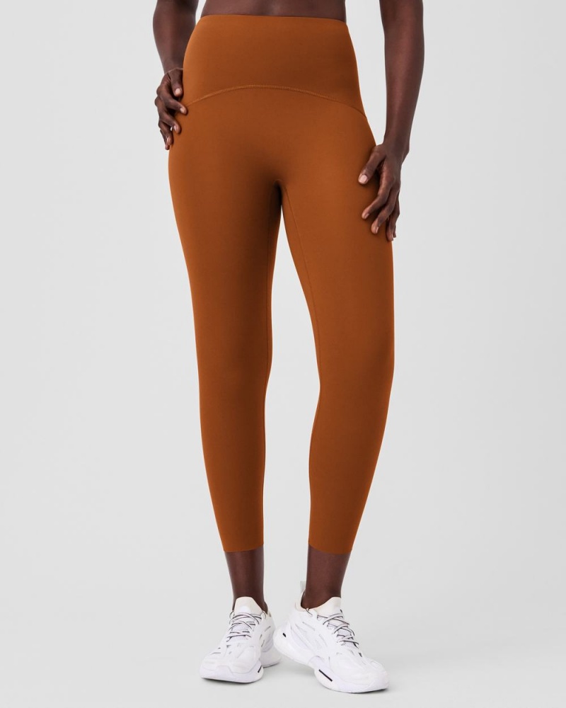 Brown Spanx Booty Boost® Active 7/8 Leggings | HXKUO-0247