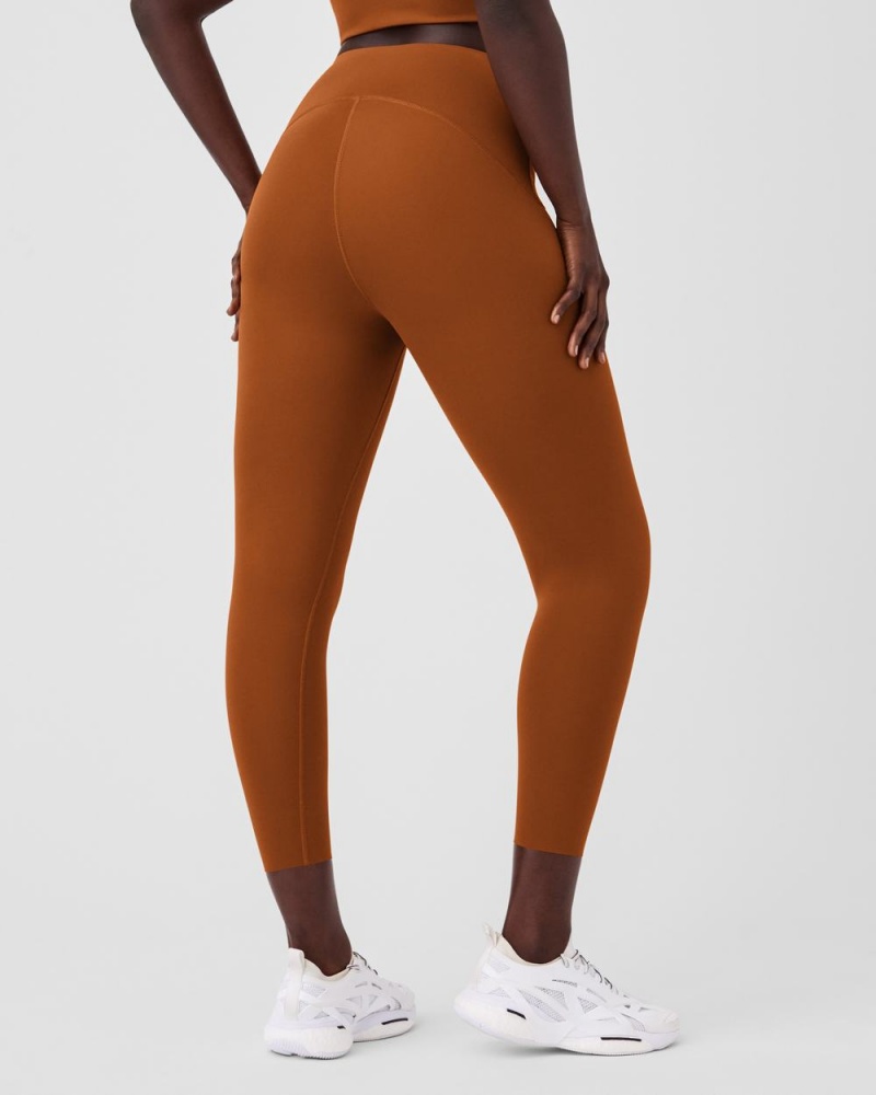 Brown Spanx Booty Boost® Active 7/8 Leggings | HXKUO-0247