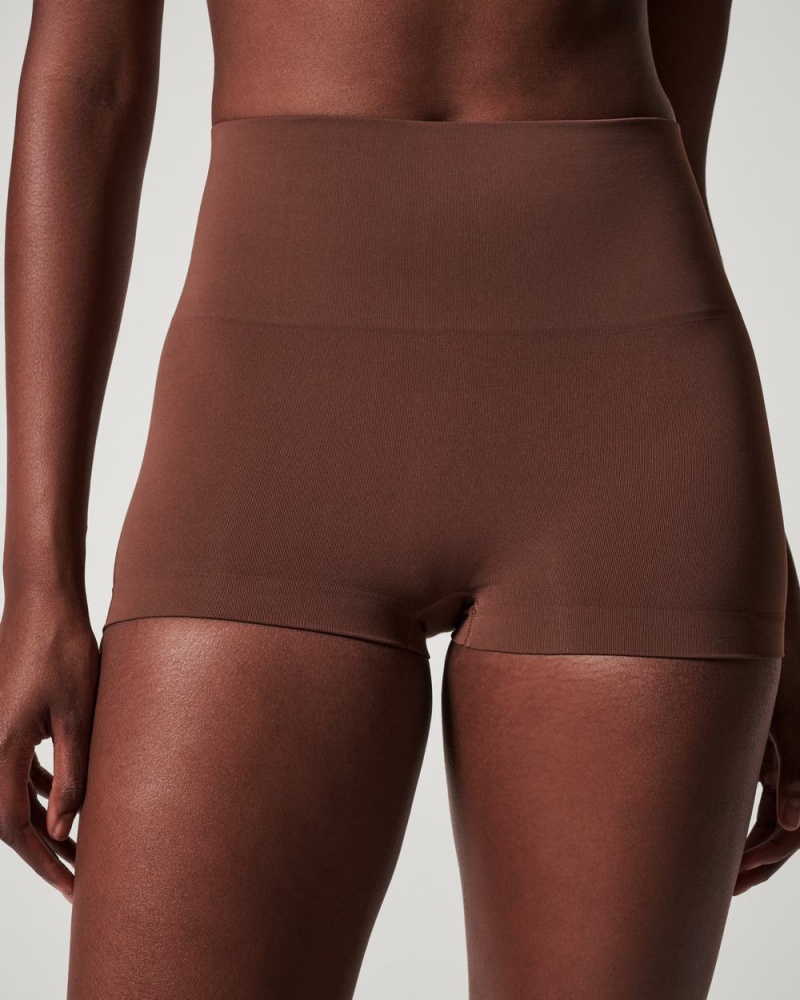 Brown Spanx EcoCare Seamless Shaping Boyshort | NOJRM-4635