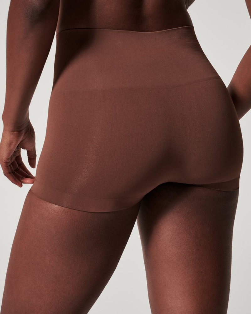 Brown Spanx EcoCare Seamless Shaping Boyshort | NOJRM-4635