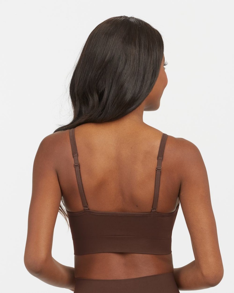 Brown Spanx EcoCare Seamless Shaping Longline Bralette | ONUST-7149