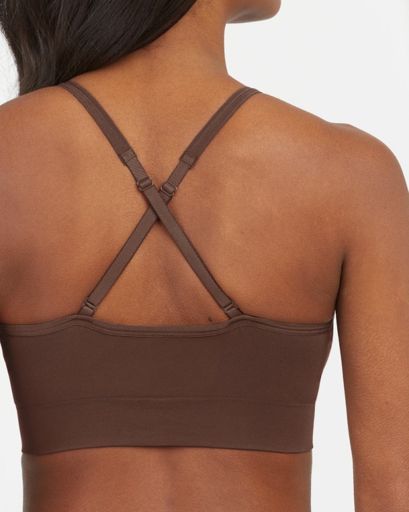 Brown Spanx EcoCare Seamless Shaping Longline Bralette | ONUST-7149