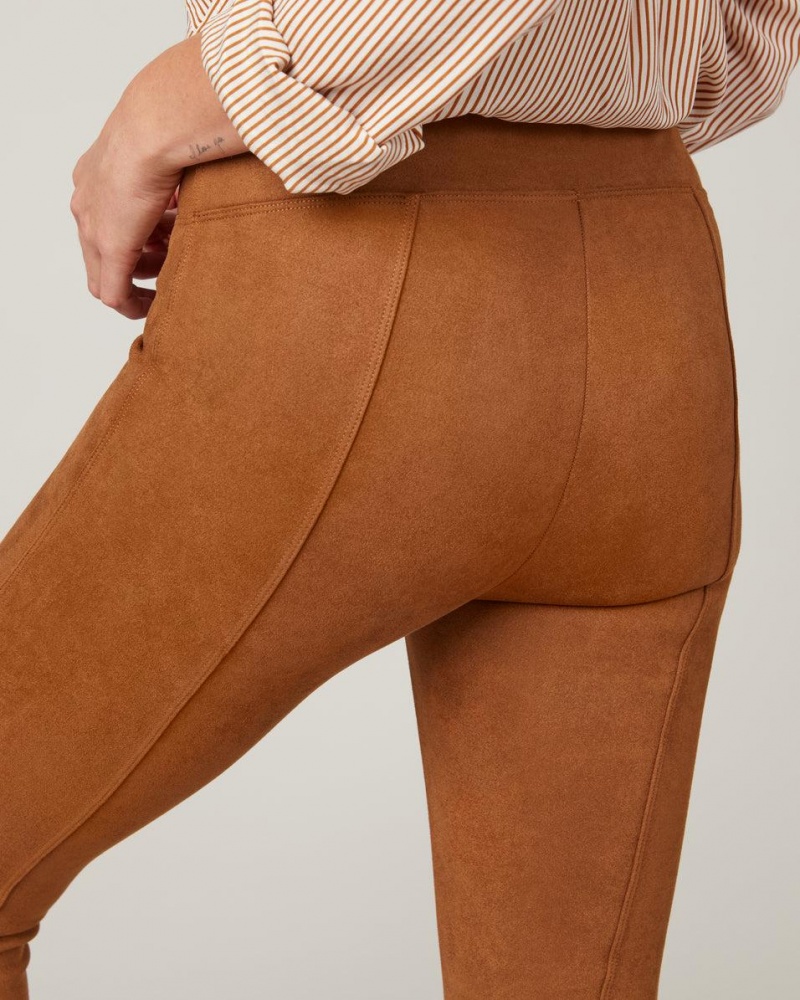 Brown Spanx Faux Suede Leggings | MCHGE-1285