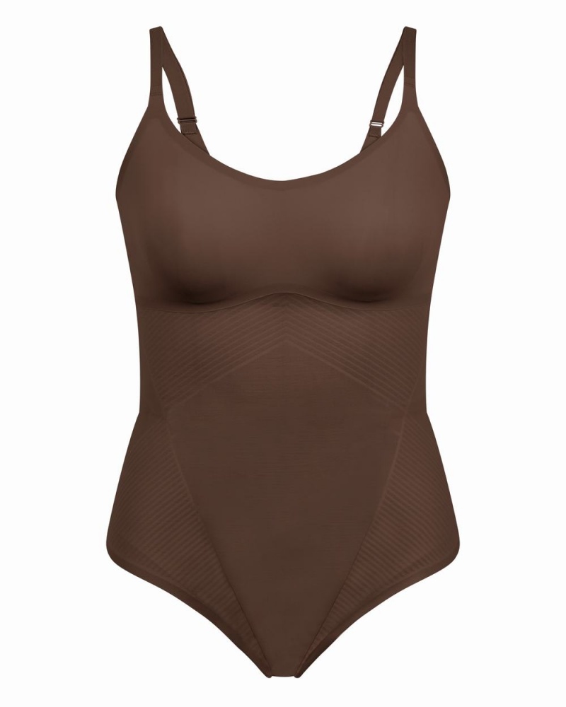 Brown Spanx Thinstincts® 2.0 Cami Thong Bodysuit | UZLMG-6740