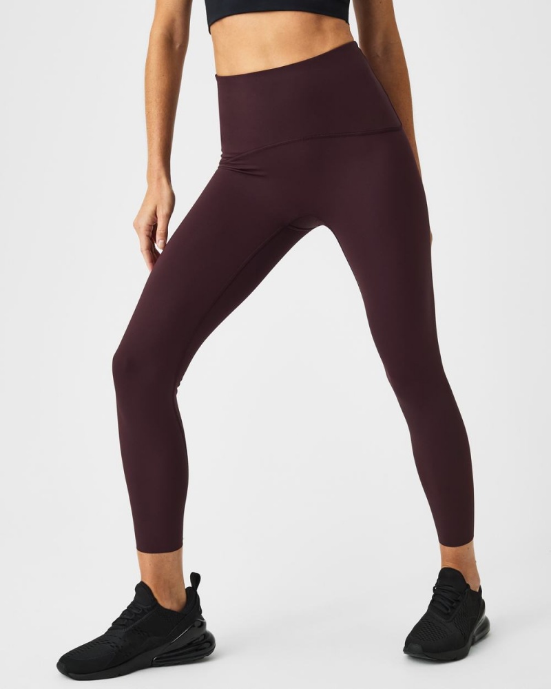 Burgundy Spanx Booty Boost® Active 7/8 Leggings | KBSZM-6240