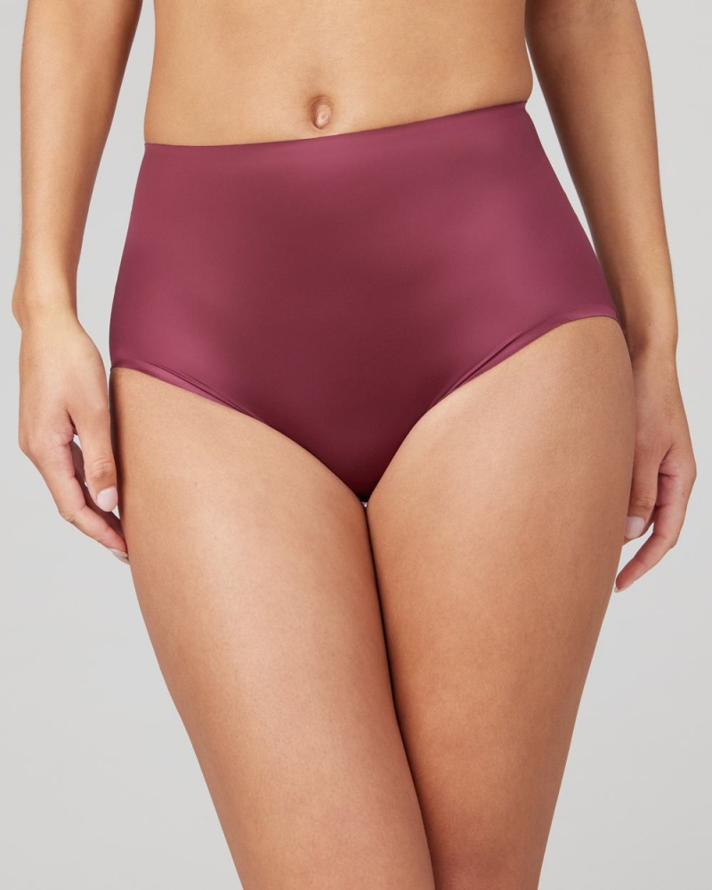 Burgundy Spanx Shaping Satin Brief | SREHB-3625