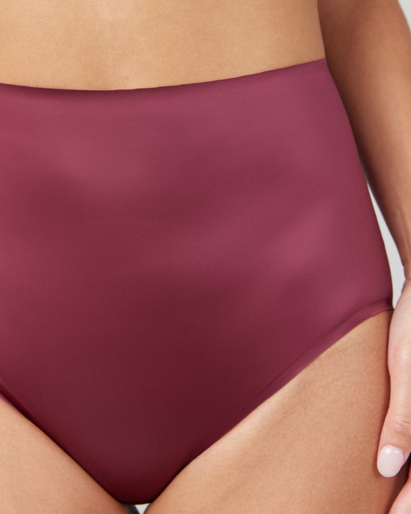 Burgundy Spanx Shaping Satin Brief | SREHB-3625