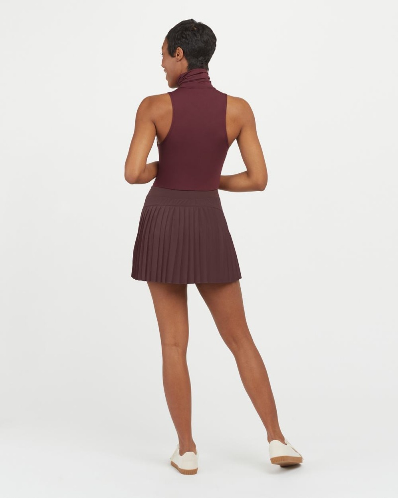 Burgundy Spanx The Get Moving Pleated Skort, 14