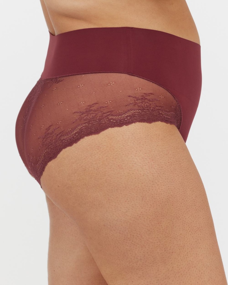 Burgundy Spanx Undie-tectable® Lace Hi-Hipster Panty | RPWTV-8704