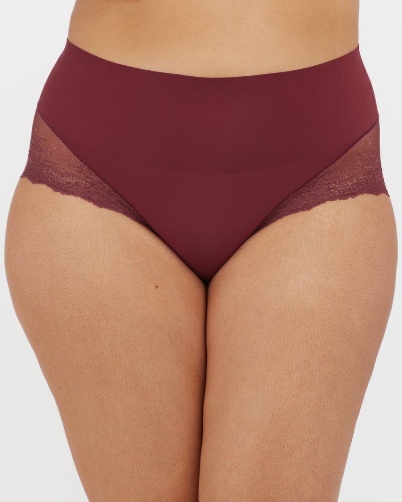 Burgundy Spanx Undie-tectable® Lace Hi-Hipster Panty | RPWTV-8704