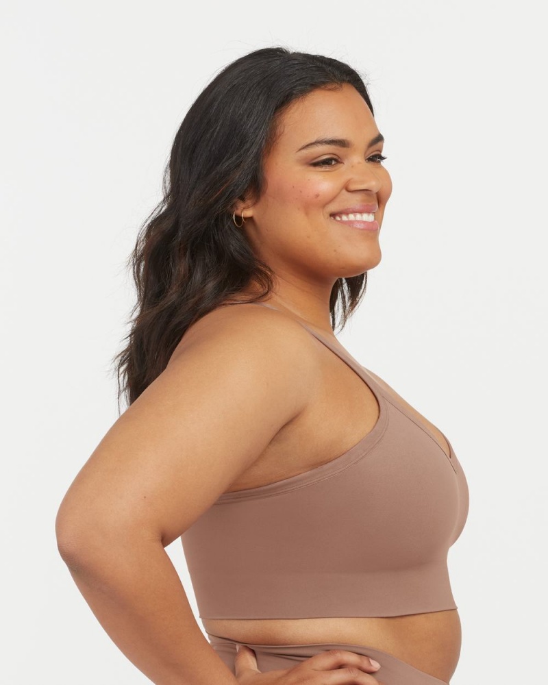 Cafe Au Lait Spanx EcoCare Seamless Shaping Longline Bralette | BIMWP-5926