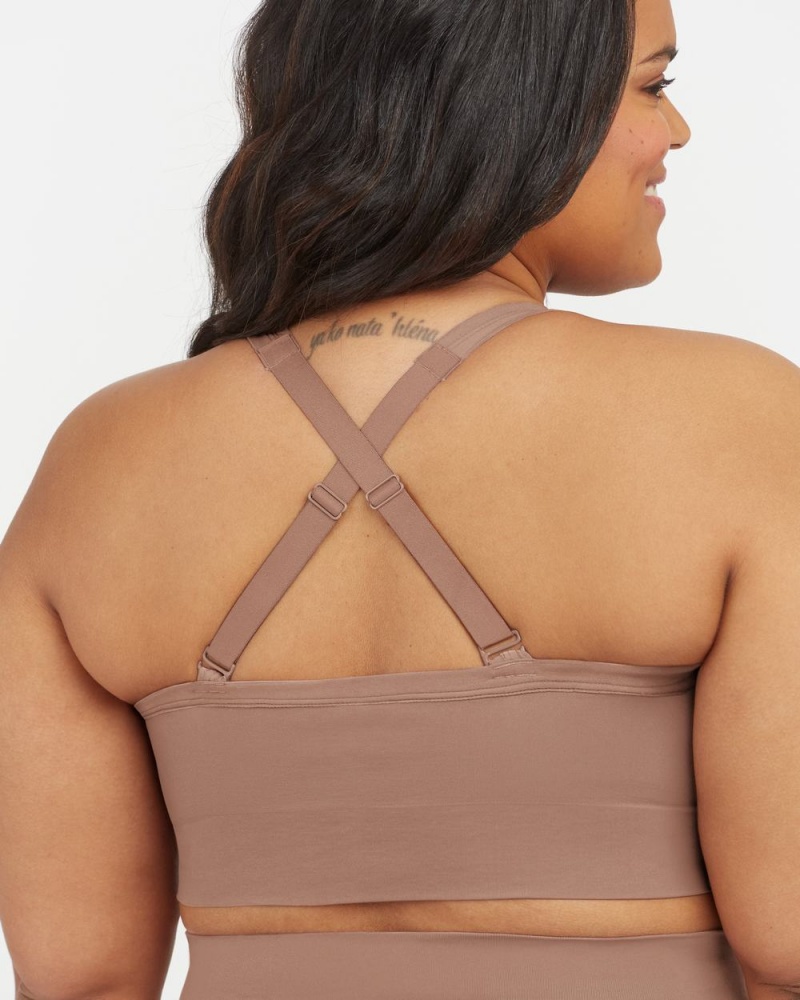 Cafe Au Lait Spanx EcoCare Seamless Shaping Longline Bralette | BIMWP-5926