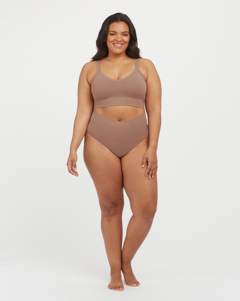 Cafe Au Lait Spanx EcoCare Seamless Shaping Longline Bralette | BIMWP-5926