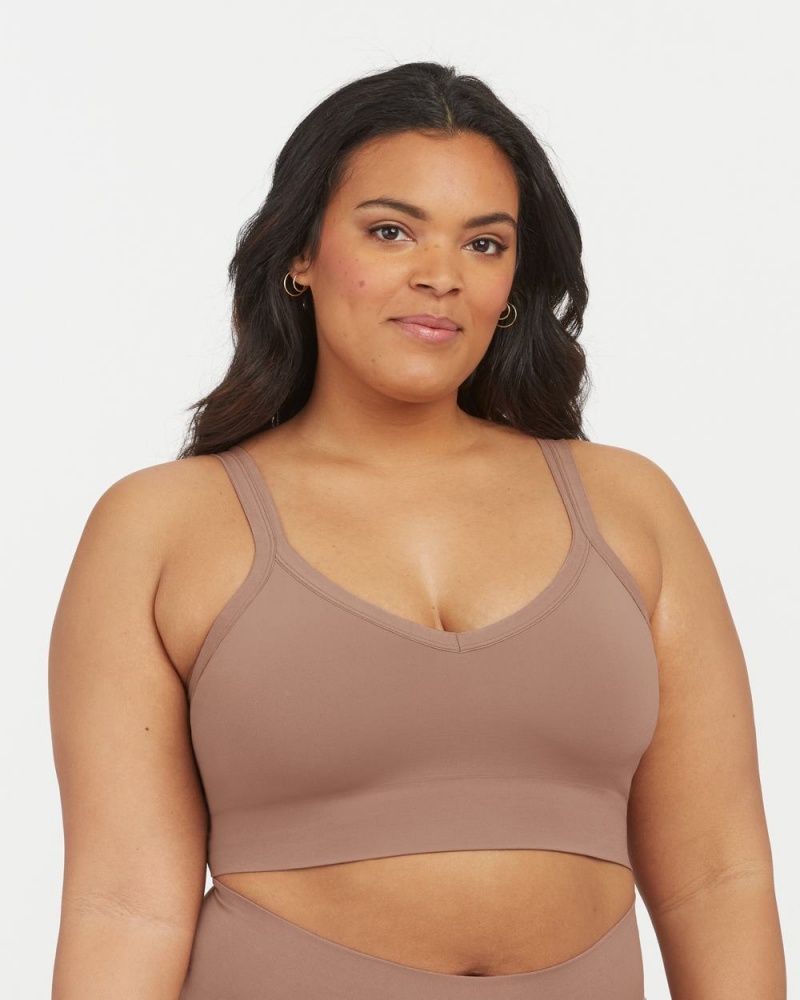 Cafe Au Lait Spanx EcoCare Seamless Shaping Longline Bralette | BIMWP-5926