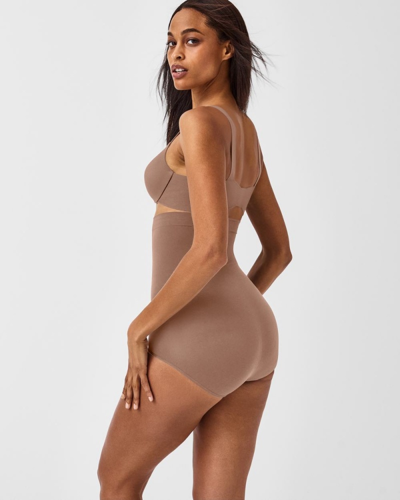 Cafe Au Lait Spanx Higher Power Panties | HFAQT-4025