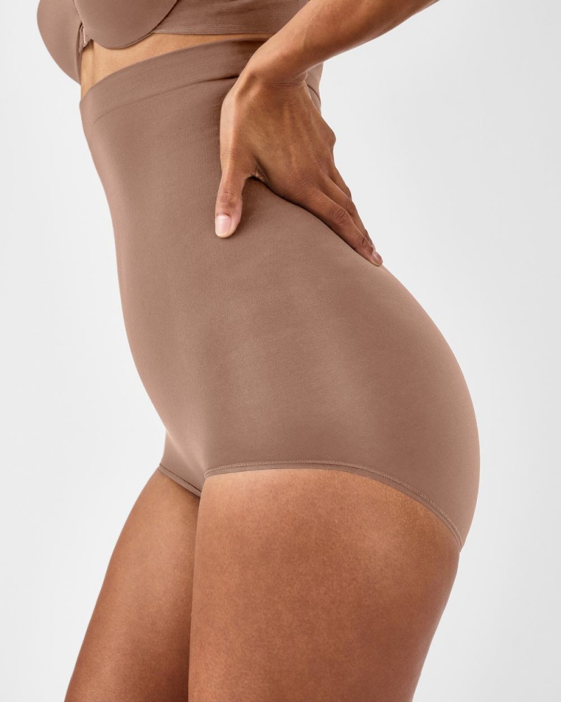 Cafe Au Lait Spanx Higher Power Panties | HFAQT-4025