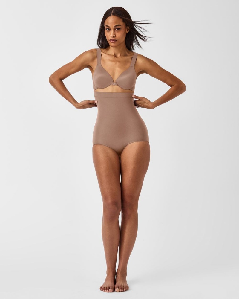 Cafe Au Lait Spanx Higher Power Panties | HFAQT-4025