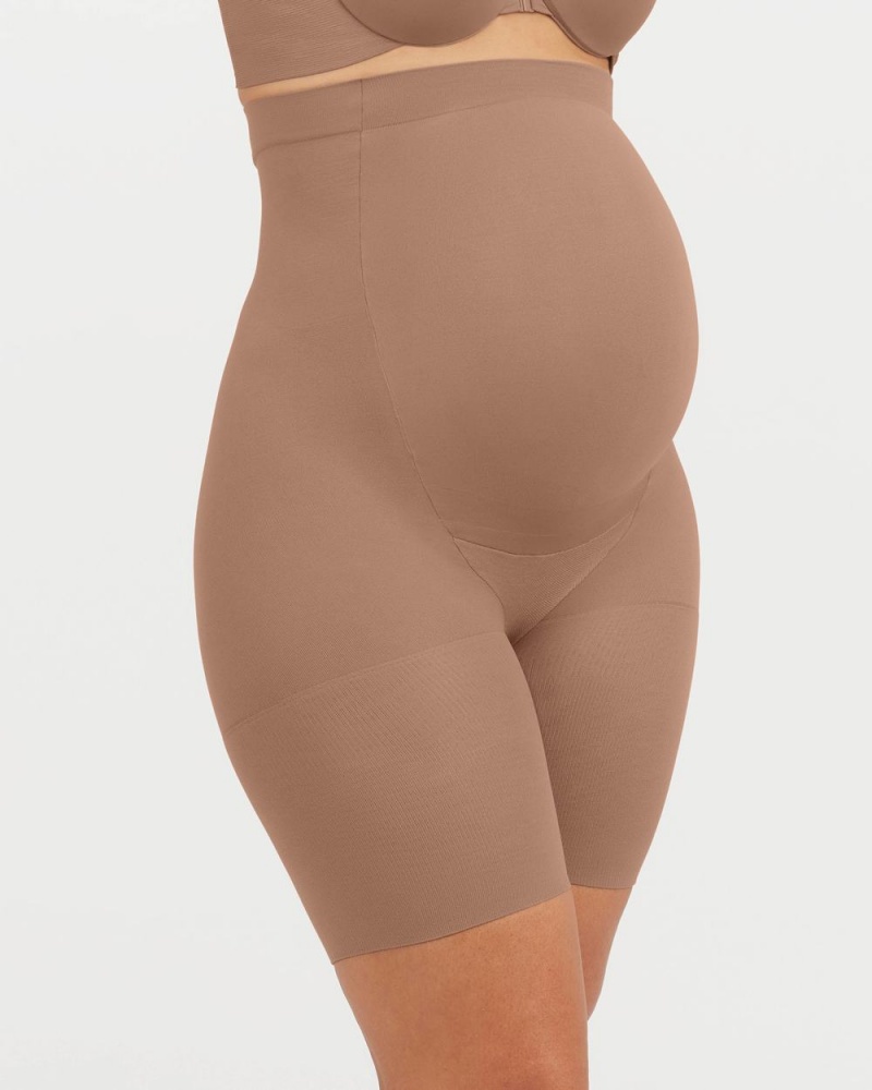 Cafe Au Lait Spanx Mama Short | LXOWH-3951