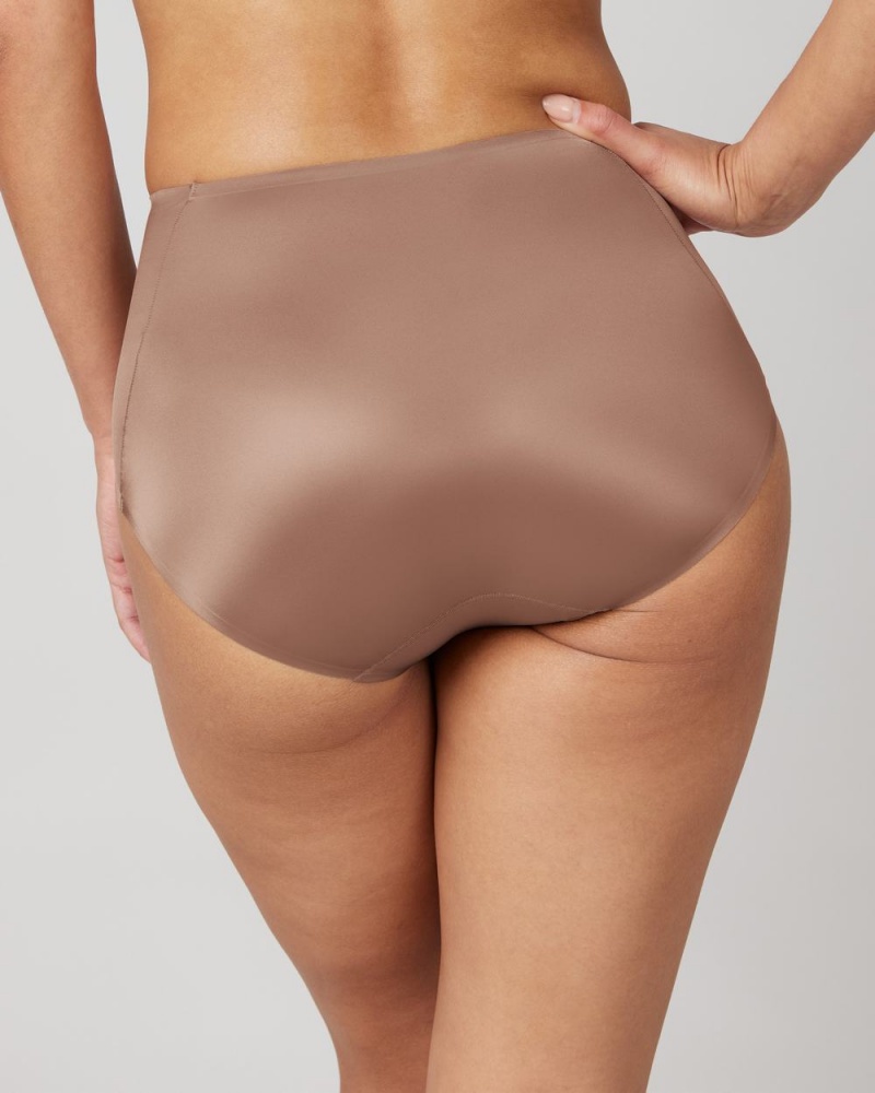 Cafe Au Lait Spanx Shaping Satin Brief | EDUBW-0921