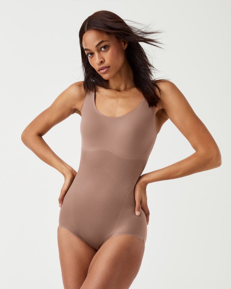 Cafe Au Lait Spanx Thinstincts® 2.0 Tank Panty Bodysuit | DHQVP-0894