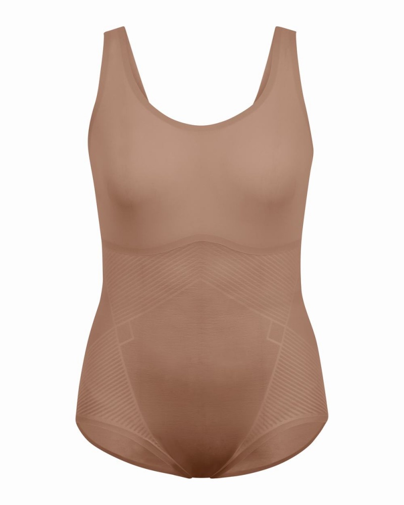 Cafe Au Lait Spanx Thinstincts® 2.0 Tank Panty Bodysuit | DHQVP-0894