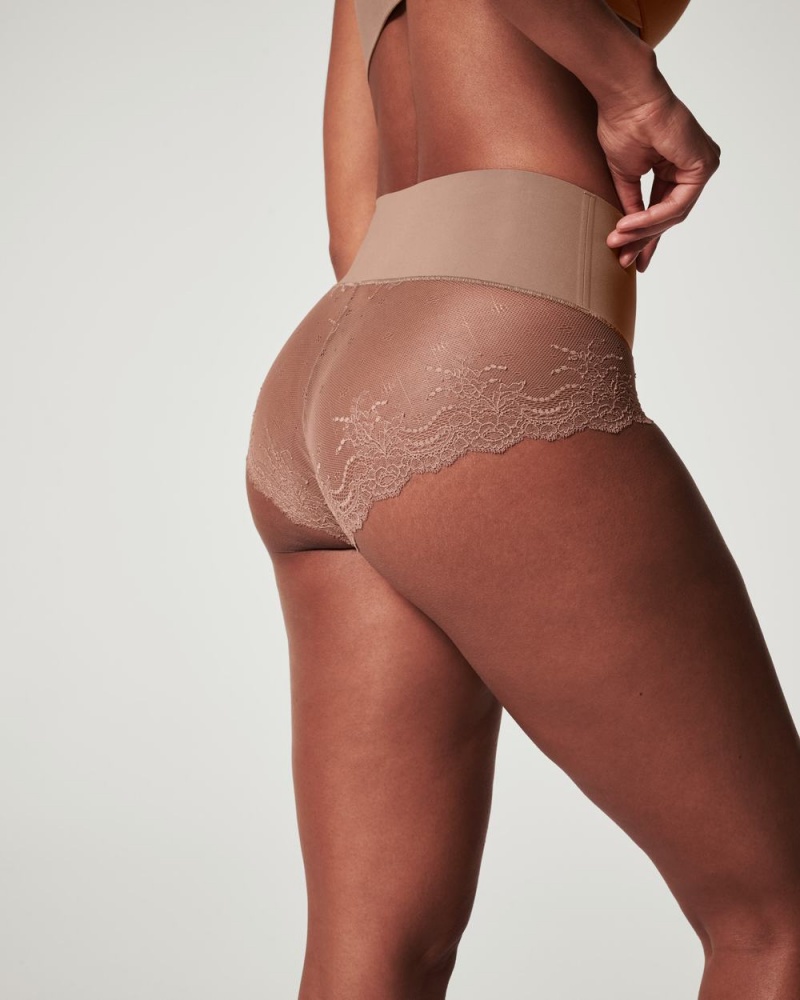 Cafe Au Lait Spanx Undie-tectable® Lace Hi-Hipster Panty | MTRBF-7463