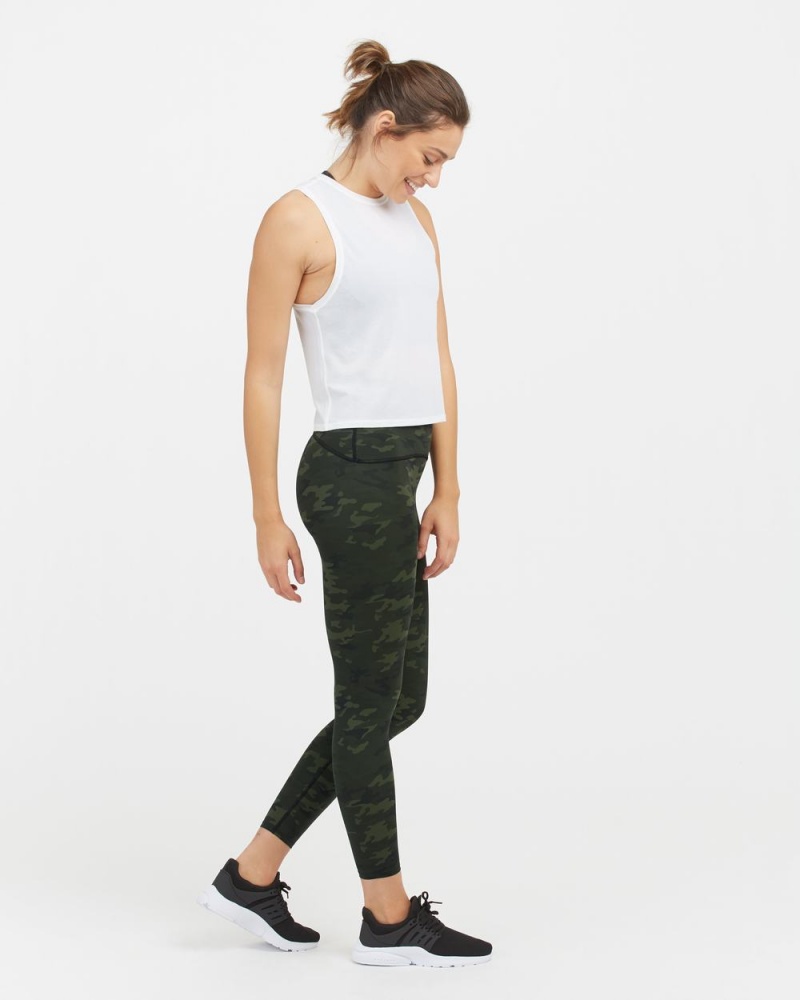 Green Camo Spanx Booty Boost® Active Camo 7/8 Leggings | MYANE-9032