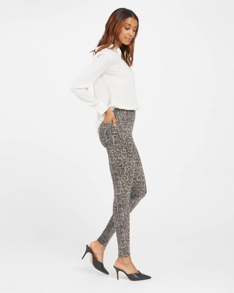 Grey Brown Spanx Jean-ish® Ankle Leggings | TUMBX-1438