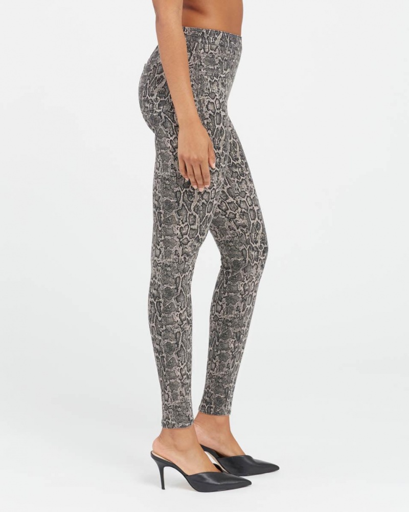 Grey Brown Spanx Jean-ish® Ankle Leggings | TUMBX-1438