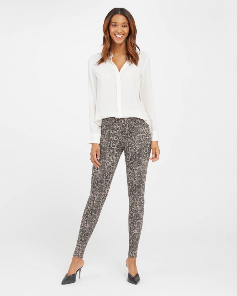 Grey Brown Spanx Jean-ish® Ankle Leggings | TUMBX-1438