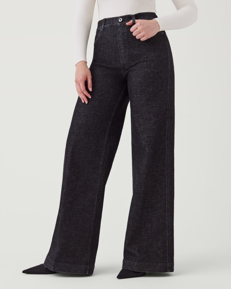 Grey Spanx Wide Leg Jeans | DOLSJ-8926