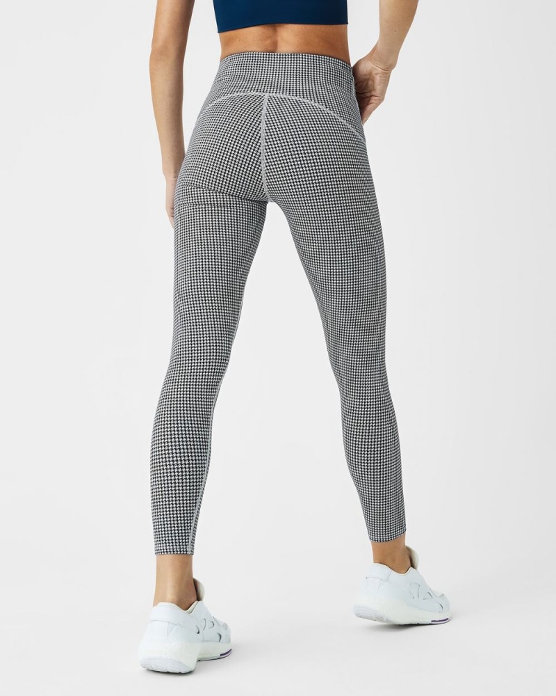 Houndstooth Offwhite Spanx Booty Boost® Active Houndstooth 7/8 Leggings | BODTI-8761