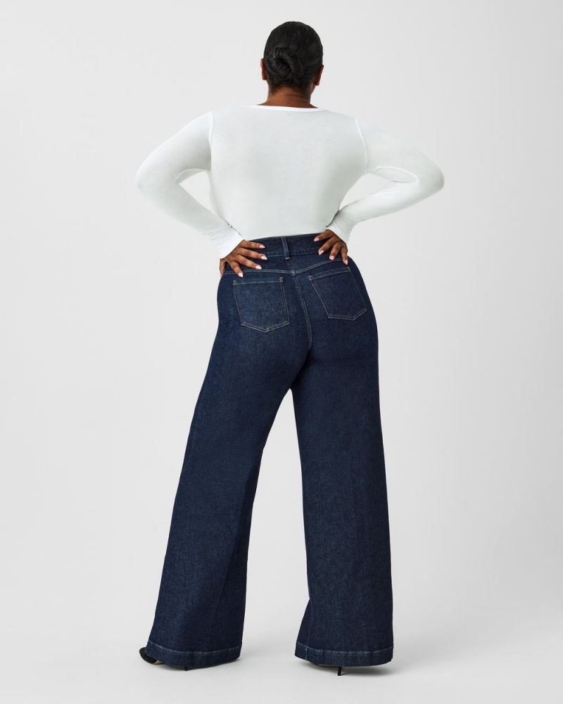 Indigo Spanx Wide Leg Jeans | BHRFI-5847