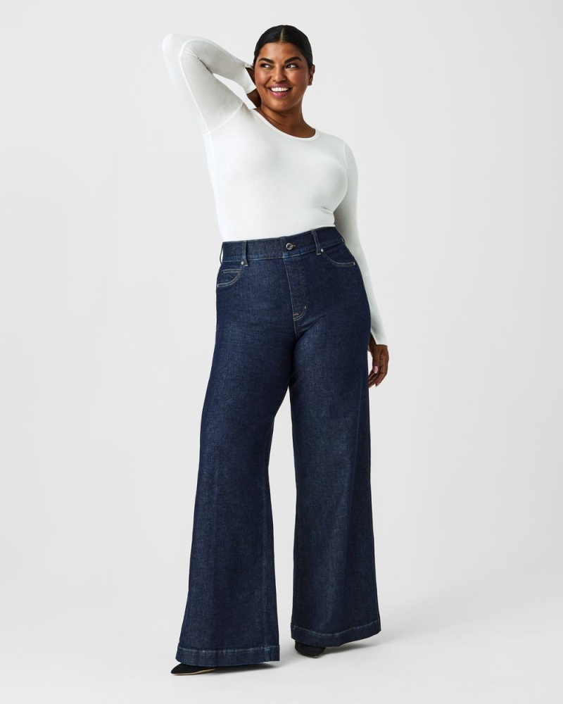 Indigo Spanx Wide Leg Jeans | BHRFI-5847