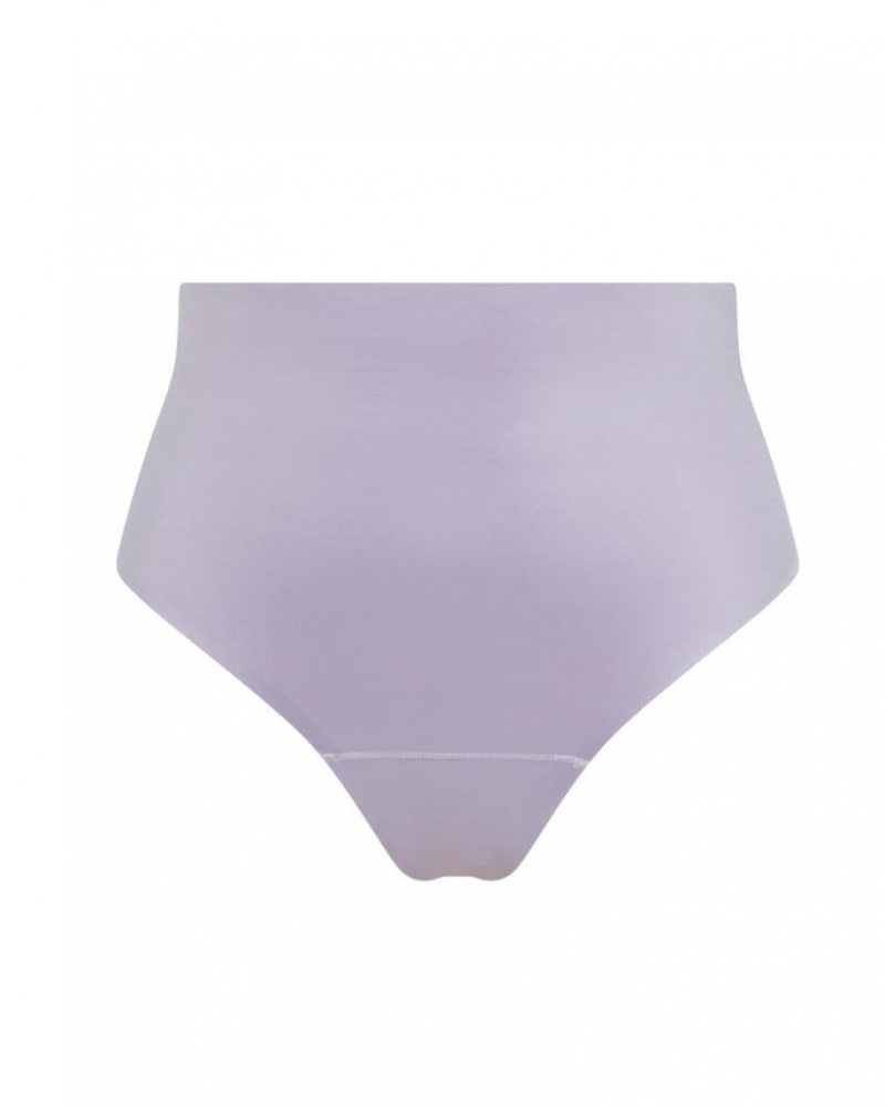 Light Purple Spanx Shaping Satin Thong | GJFEA-8379