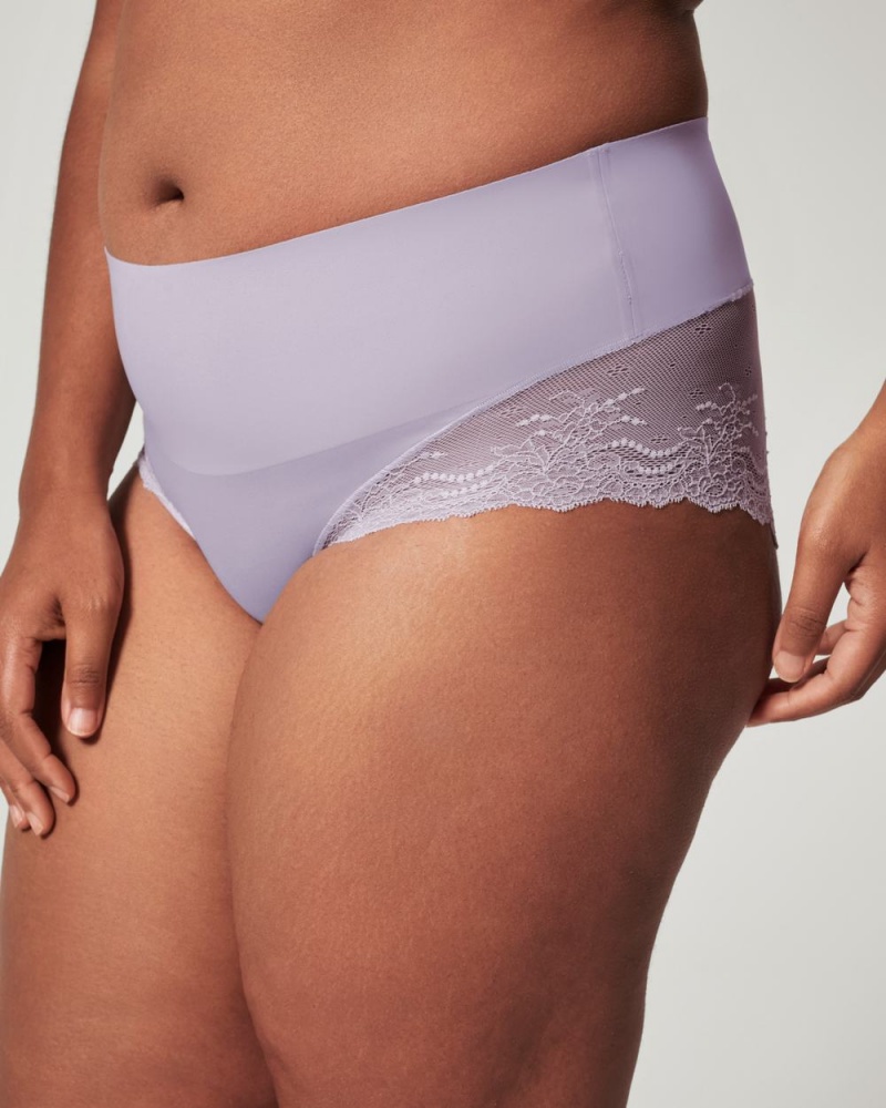 Light Purple Spanx Undie-tectable® Lace Hi-Hipster Panty | KGJZN-4597