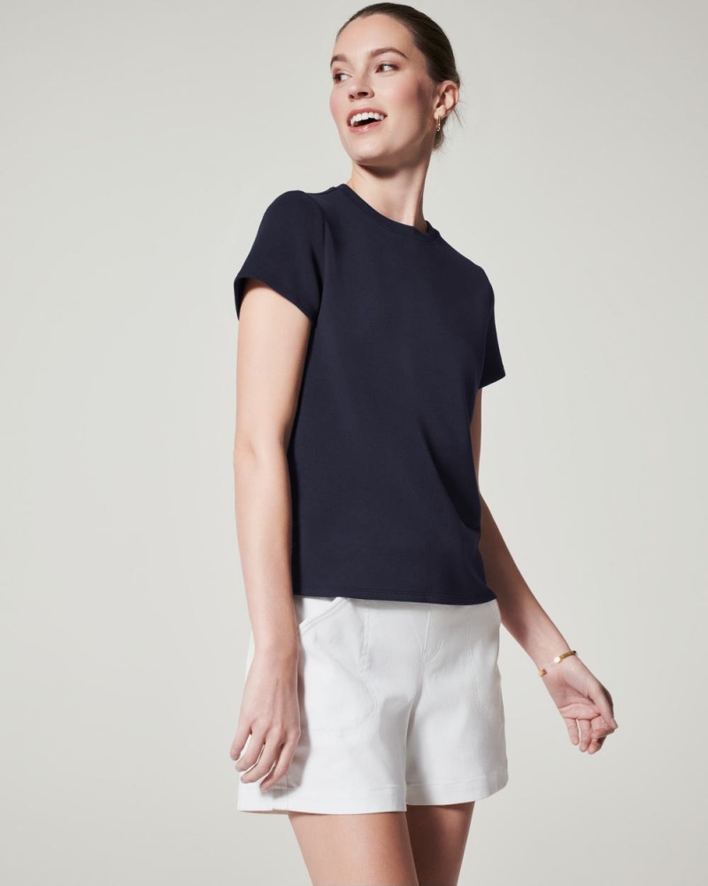 Navy Spanx AirEssentials Cap Sleeve Top | KVRXU-5473