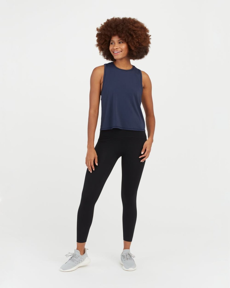 Navy Spanx Go Lightly At-The-Hip Tank | WBFIU-6817