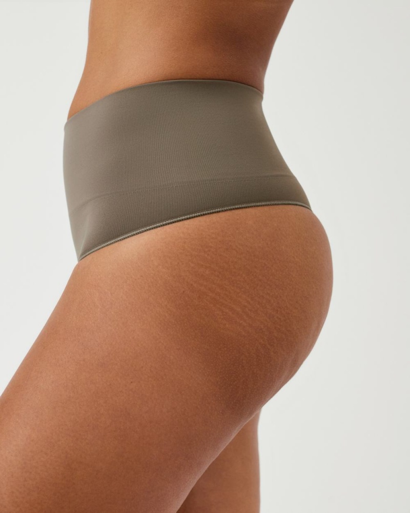 Olive Spanx EcoCare Seamless Shaping Thong | ZTLVQ-4391