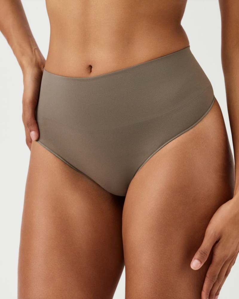 Olive Spanx EcoCare Seamless Shaping Thong | ZTLVQ-4391