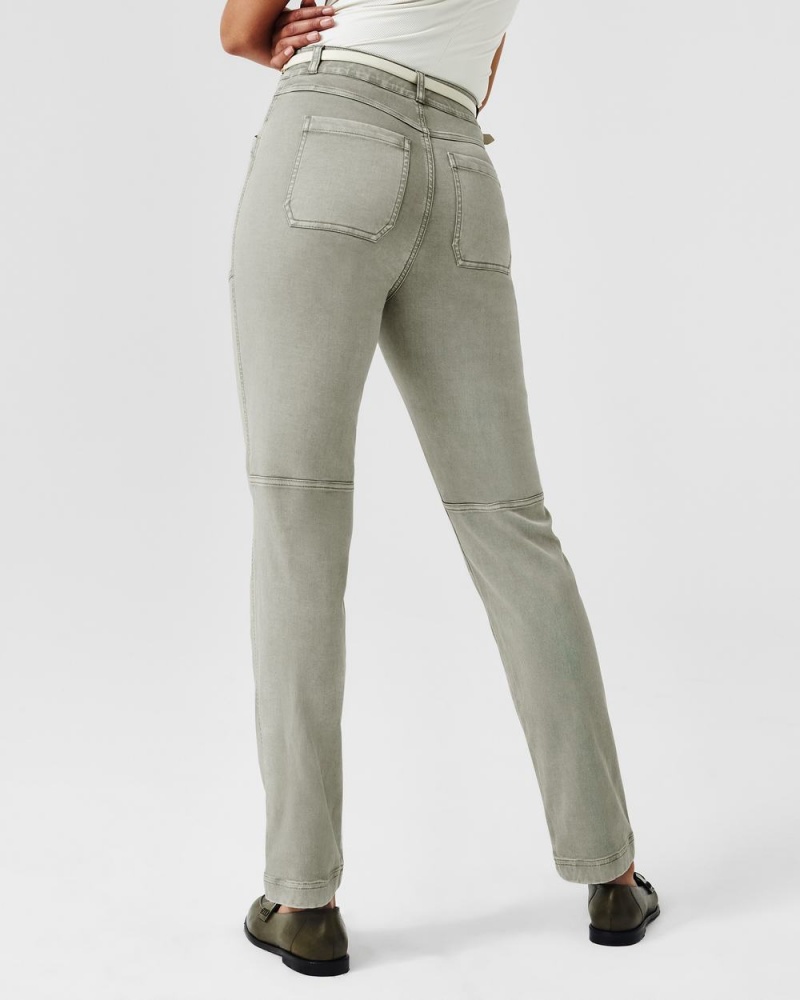 Olive Spanx Stretch Twill Straight Leg Pant | RUTZL-0162