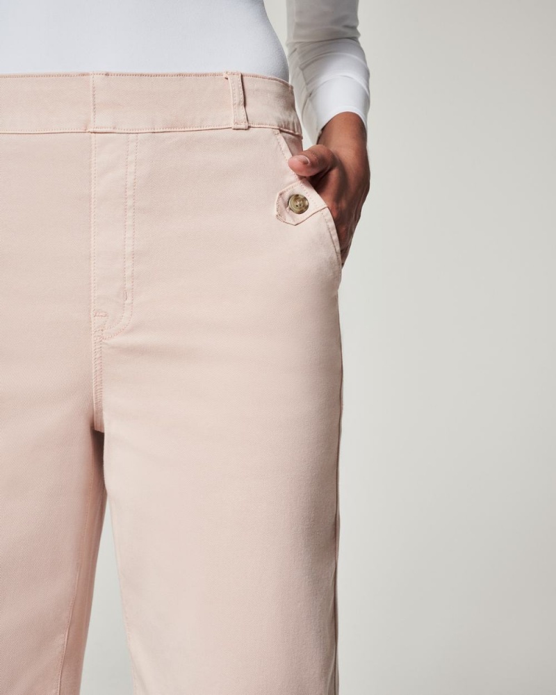 Pink Spanx Stretch Twill Cropped Wide Leg Pant | PXHBS-7964