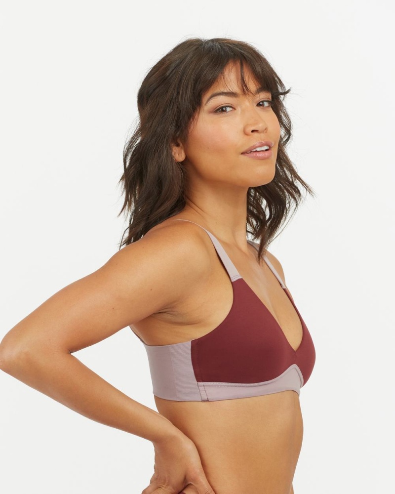 Purple/Burgundy Spanx Bra-llelujah!® Unlined Bralette | DCAIX-4735