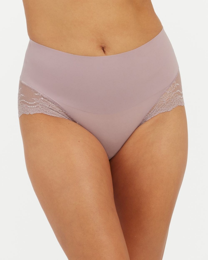 Purple Brown Spanx Undie-tectable® Lace Hi-Hipster Panty | RGUCA-0645