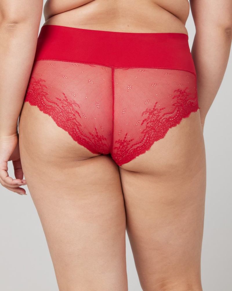 Red Spanx Undie-tectable® Lace Hi-Hipster Panty | FMLDH-0341