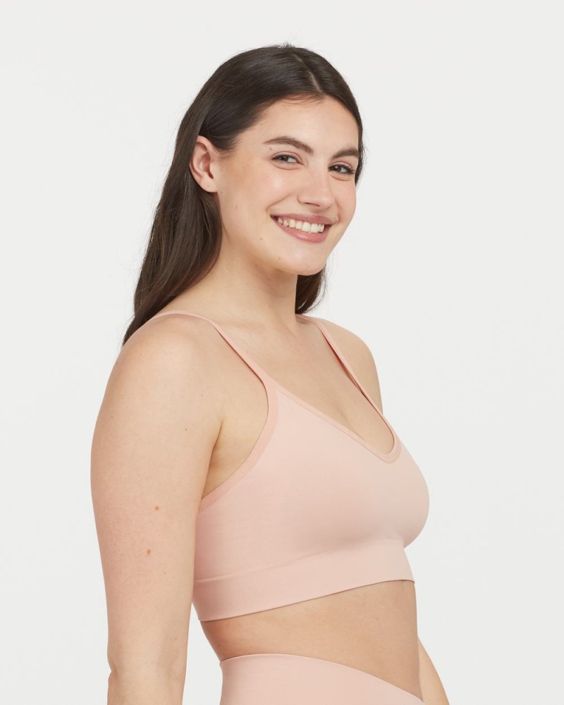 Rose Spanx EcoCare Seamless Shaping Longline Bralette | ABJON-6853