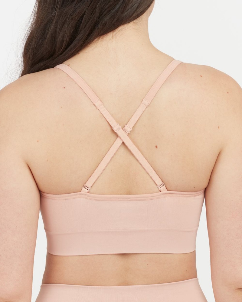 Rose Spanx EcoCare Seamless Shaping Longline Bralette | ABJON-6853